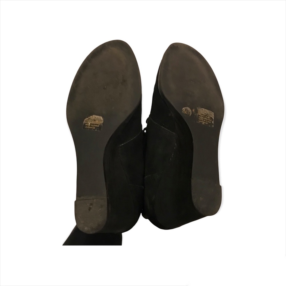 Lucky Brand Black Oiled Suede Ankle Booties LK-SWAYZE Size 7 - Picture 11 of 11